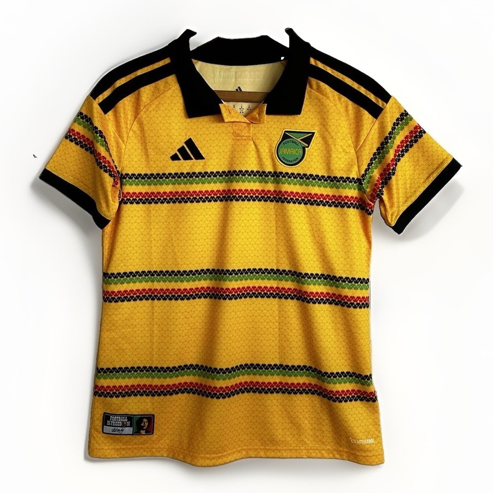 Adidas Jamaica Football Federation Soccer Jersey Bob Marley Reggae Girlz Women M